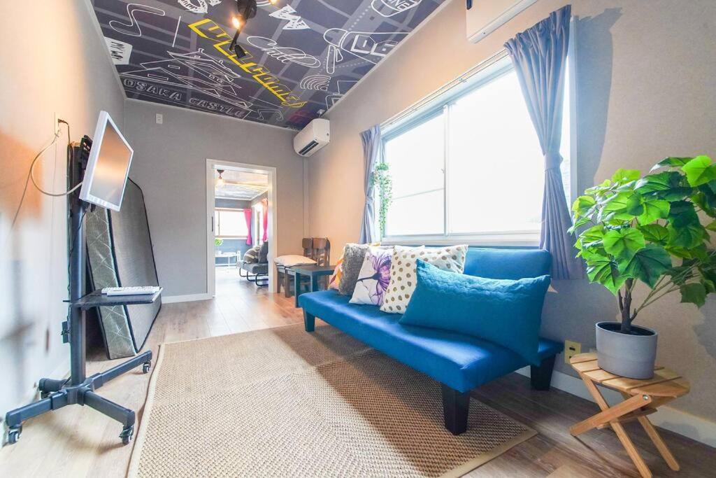 Sanacion Namba 難波千日前の5Ldk120平米 駅徒歩2分 広々バルコニーでバーベキューも可能 Apartment Osaka Bagian luar foto